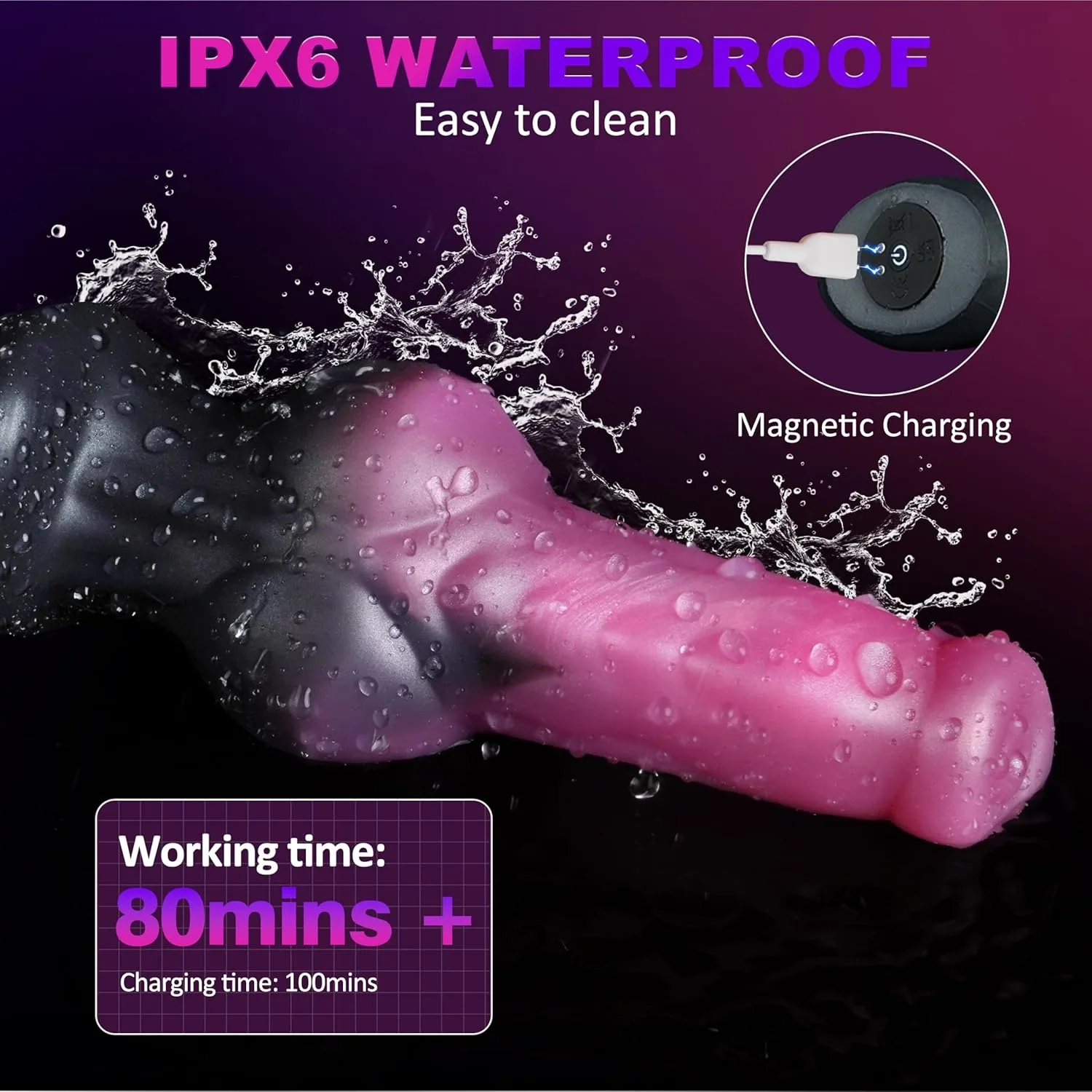 New Purple Silicone Dog Porn Diao G-Spot App Control Anal Plug Wearable Dildo Butt Plug Prostate Massager Sex Toy Women 18+ view 6