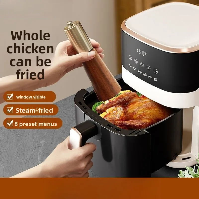 

Air fryer for home use, with visual control, no need to flip new model, multi-functional, low-fat, large-capacity electric oven.
