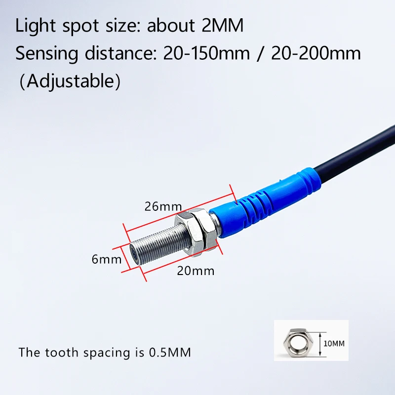 M6 right-angle 90° elbow for infrared sensor, laser sensing sensor, diffuse reflection photoelectric switch