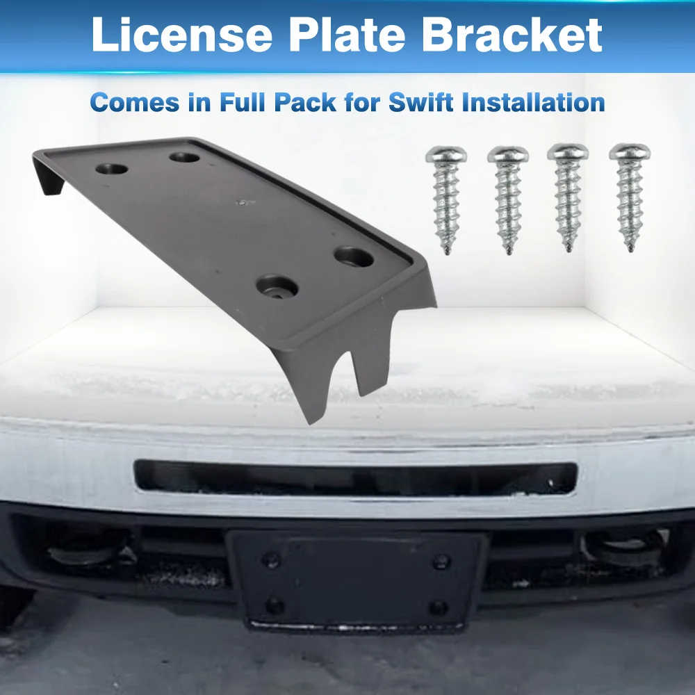 

For GMC Sierra 1500 SL SLE SLT WT 2008–2013 2500 3500 HD 2007–2010 Car Front Bumper License Plate Bracket GM1068125 15781553