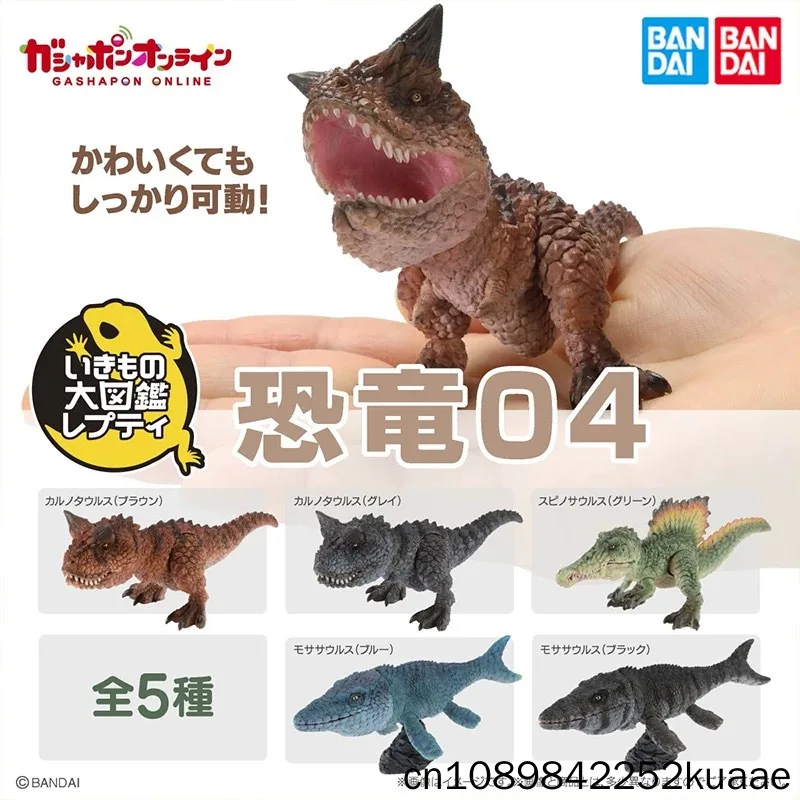 Bandai Mini Carnotaurus Dinosaur Model Realistic Prehistoric Animal Figurine Gashapon Collectible Desktop Ornament For Adult Toy