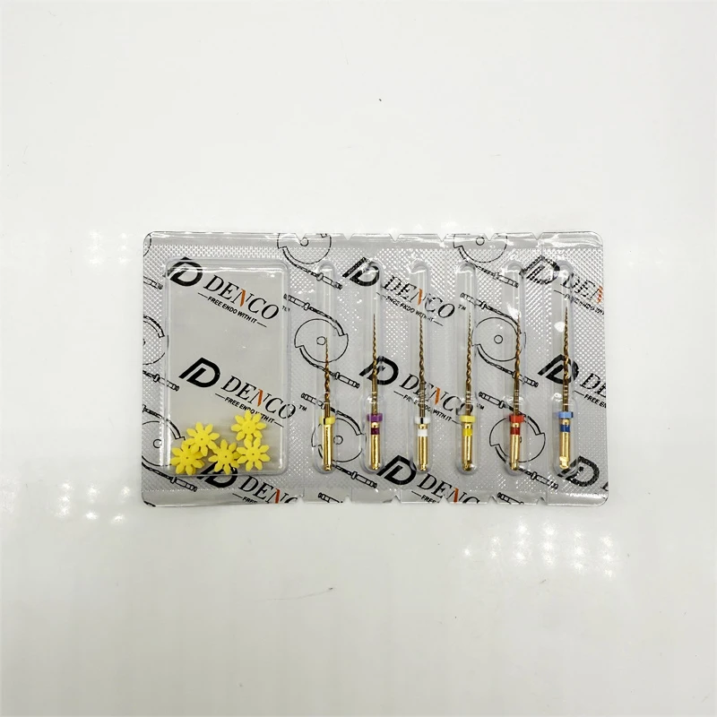 High Quality NiTi Alloy 6pcs/pack  D-SUPER FILES Golden Heat Activation 25mm SX-F3#  Burs