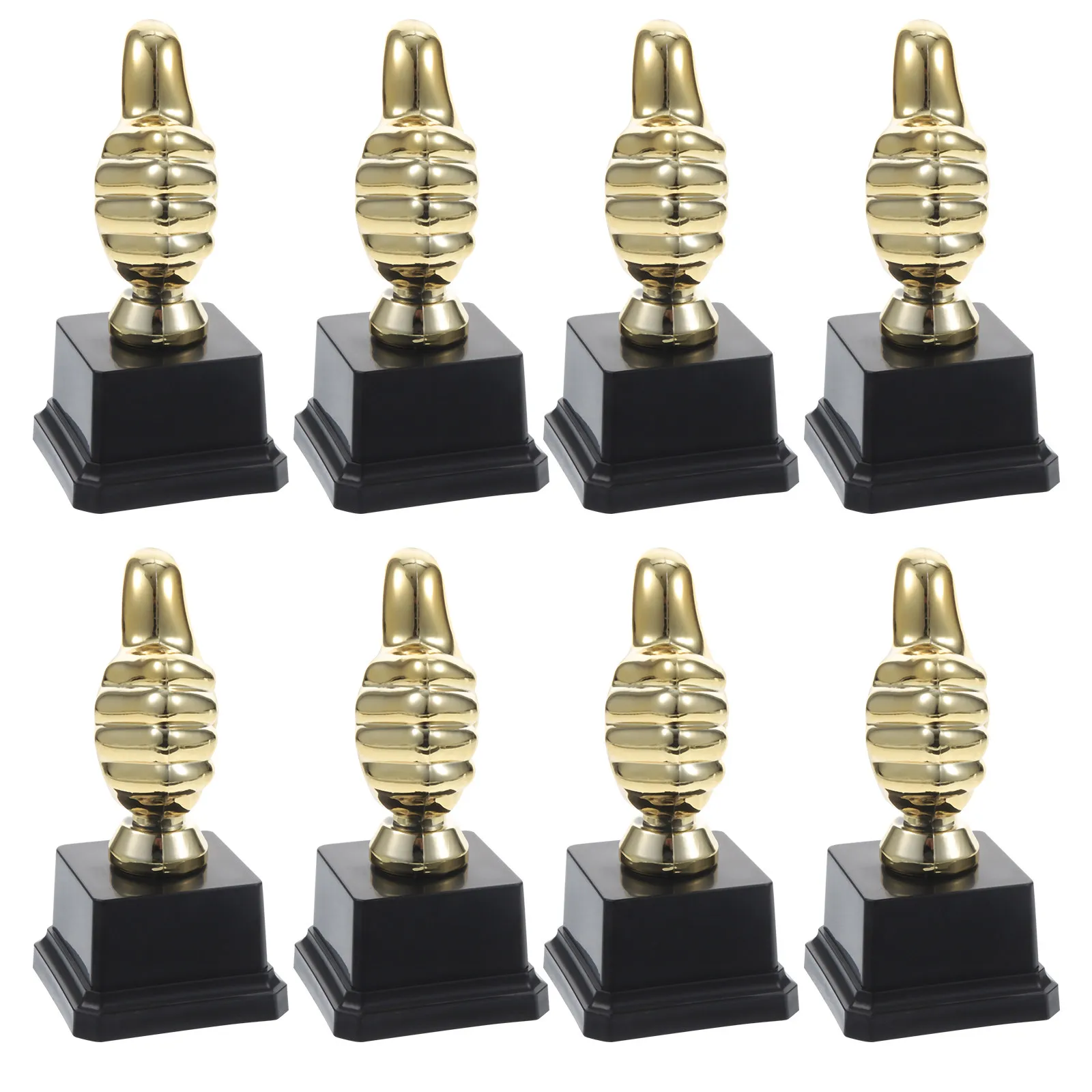 

Набор из 8 золотых пластиковых кубков-трофеев для футбола, вечеринок, соревнований, награждений победителей