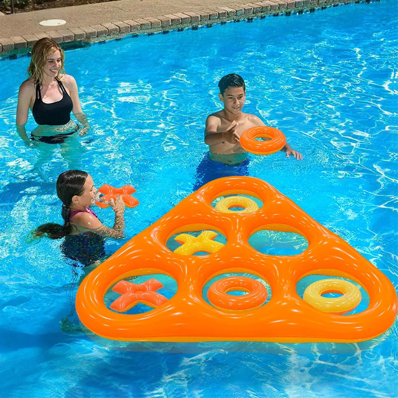 2026 New Triangle PVC Inflatable Ring Toss Toy Kids Interactive Throwing Game Prop For Pool Beach Outdoor Water Entertainment 48