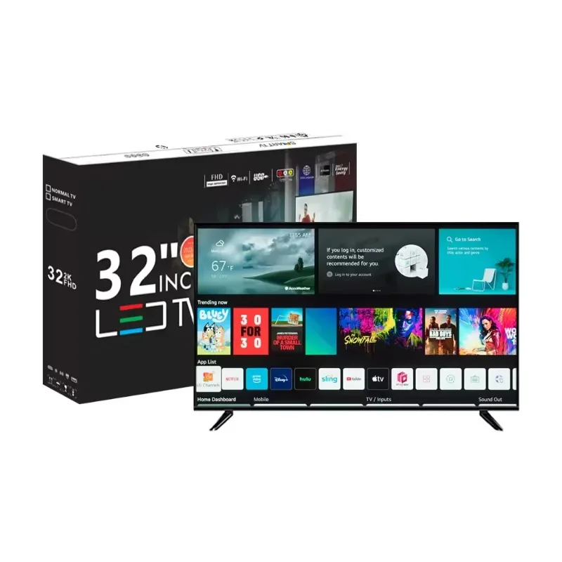 2025 Smart LED TV 32-65 inch Full HD 1080P Android TV WiFi  HDR | For Living Room/Hotel Voice Remote