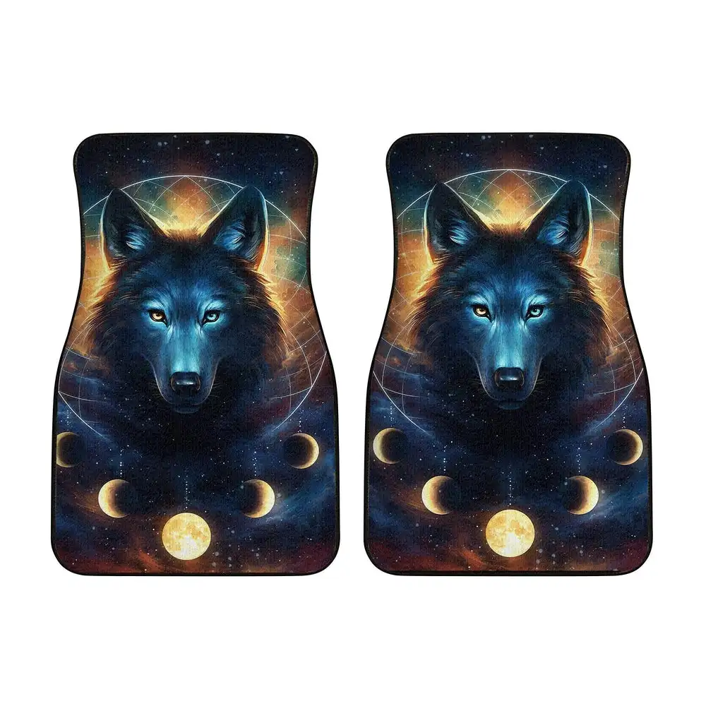 Fantasy Wolf Moon Dreamcatcher Galaxy Car Floor Mats