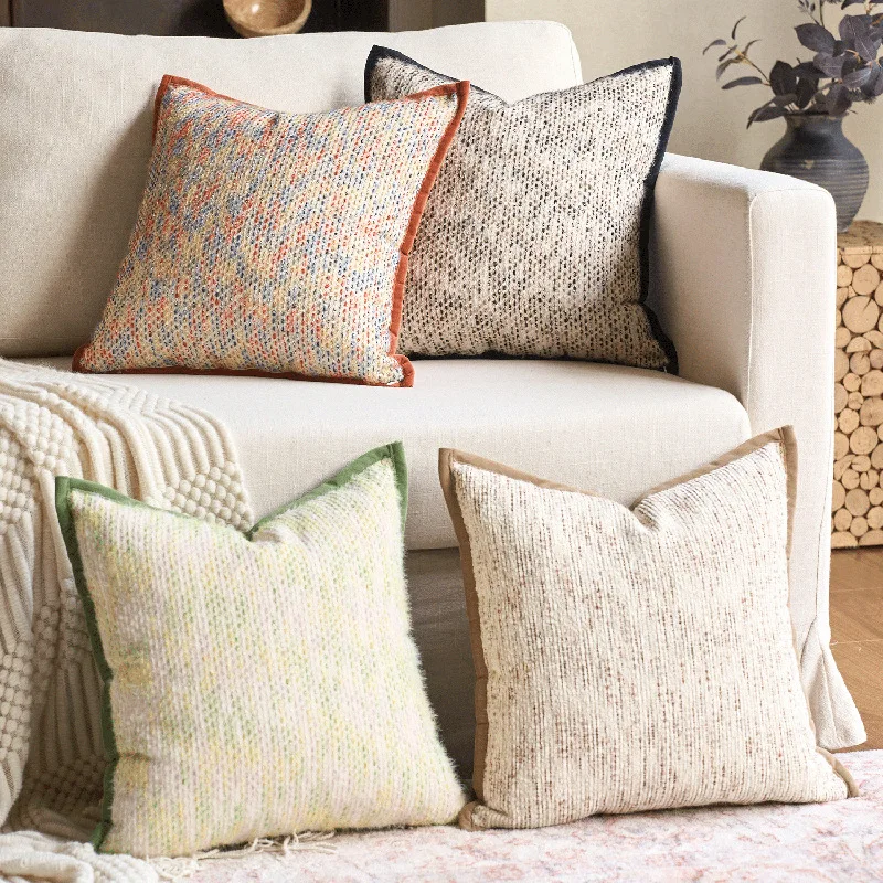 

Soft Woven Jacquard Pillow Covers Texture Cushion Covers for Living Room Natural Textured Decor Cozy Modern Style Multicolor