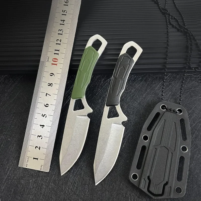 

New Outdoor Mini Camping Small Straight Knife Portable Self-Defense EDC Knife Mountaineering Adventure Rescue Multipurpose Knife