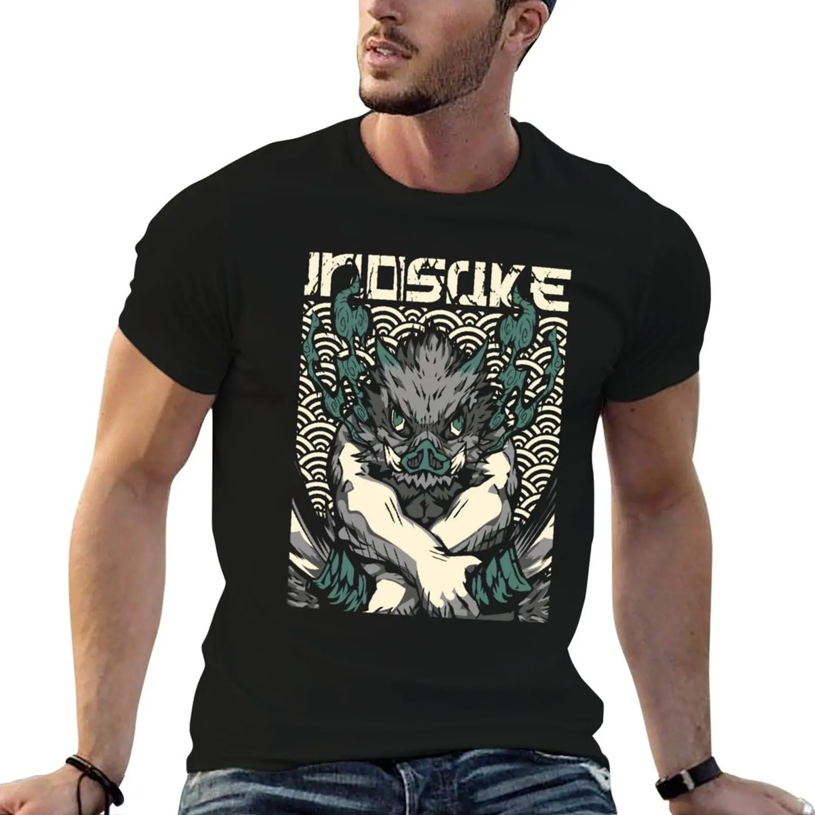 Crazy Inosuke T-Shirt essential t shirt summer top t shirts for men cotton