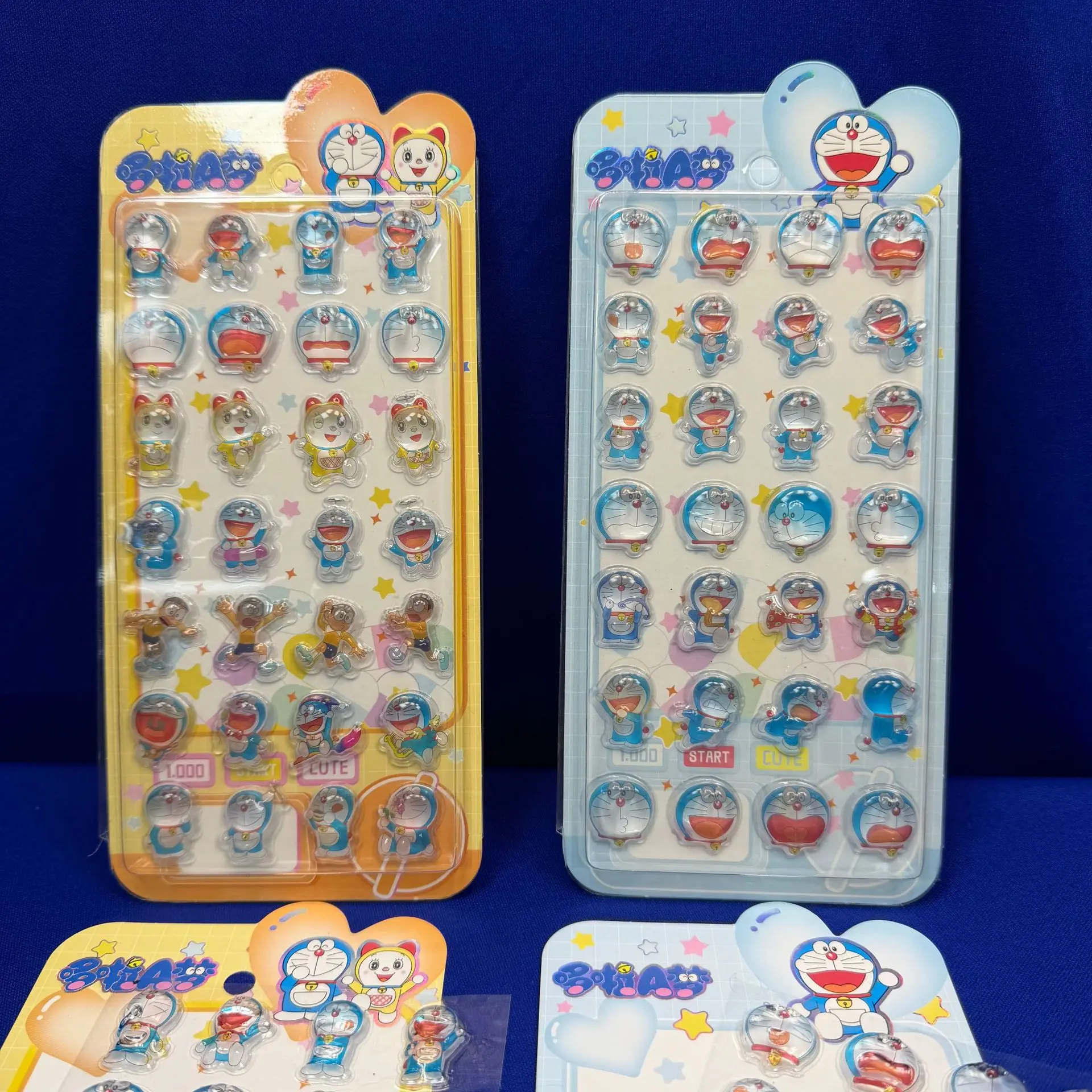 2026 New Doraemon 3D Stereoscopic Crystal Stickers Children's Creative Handbooks Stereoscopic Decoration Stickers
