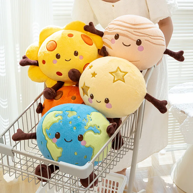 10/20 cm Cartoon Creatieve Planeet Pluche Pop Hanger Aarde Mars Maan Zon Saturnus Venus Knuffel Woondecoratie Cadeau voor Kinderen