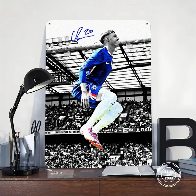 Cole Palmer in Action 3D Texture Printed Poster Custom Vintage Metal Tin Plate Sign for Wall Art Desk Decor Room Home Decoration