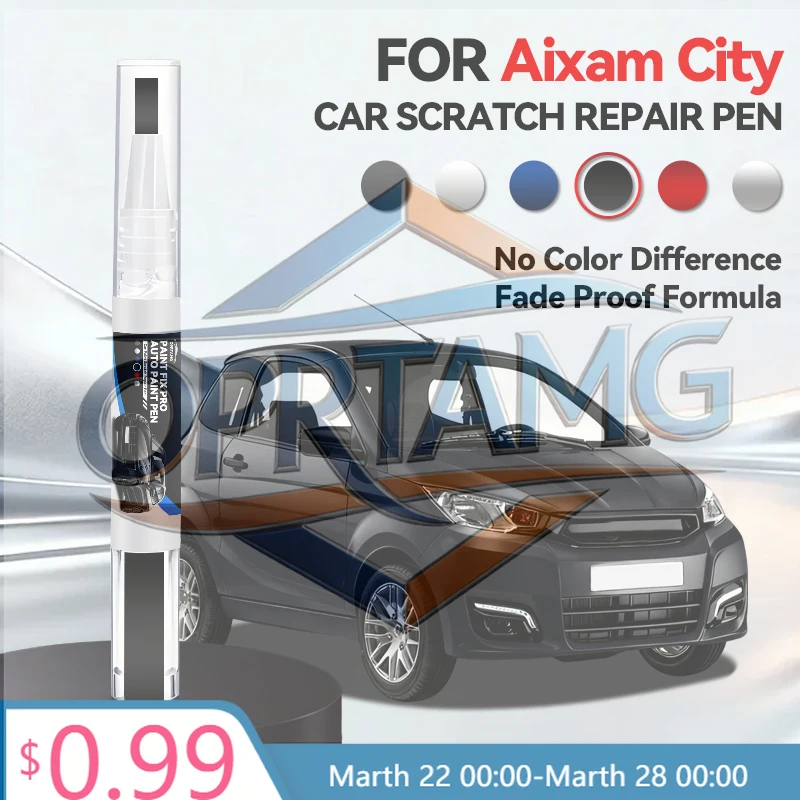 

2026 Hot Car Sticker For 2007-2025 AIXAM City Paint Repair Pen Touch Up Scratch Remover DIY Auto Accessories Black Pure W