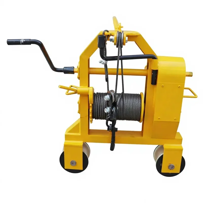 SLY-3 Multi-Function Insulated Metal Rail Puller Cart Hand-Cranked Railway Maintenance Track-Moving Machine 1T-2T Pulling