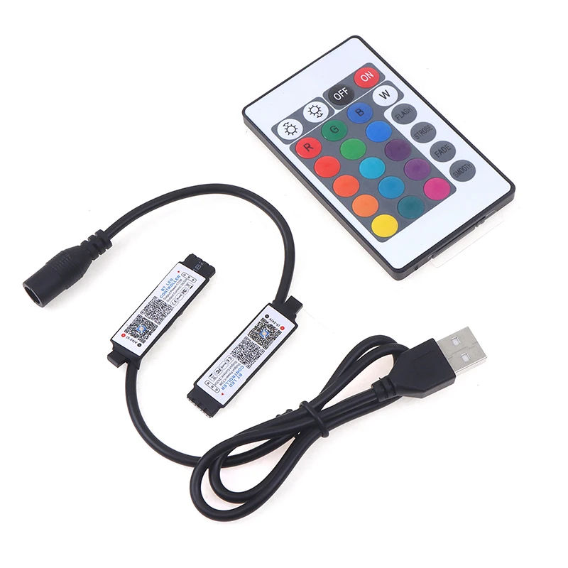 Household Mini Bluetooth Compatible Controller LED Light Strip Time Switch Multiple Music Mode For RGB Smart APP Control New