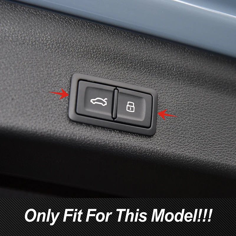 Car Trunk Switch Frame Decals Trim For Audi Q5 FY 2018-22 Tail Door Button Sticker Interior Accessories Stainless Steel Modified