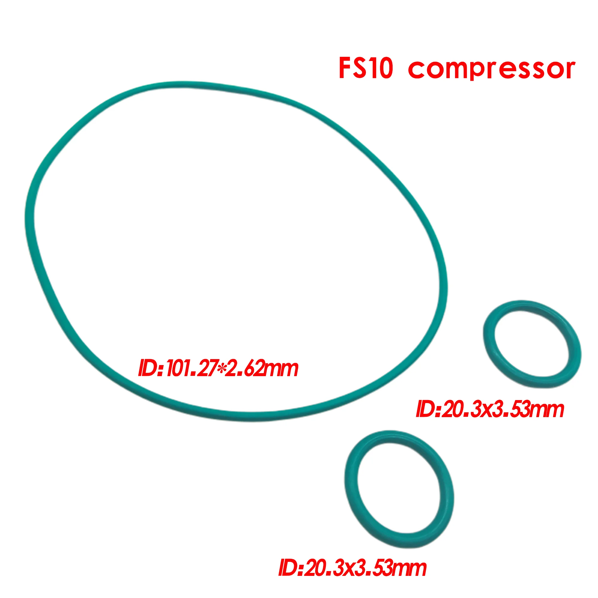 10PCS Free Shipping HNBR Rubber FS10 Compressor O Ring Seal Set 100.6x2.7mm&20.3x3.53mm*2 ACondicionado Sello