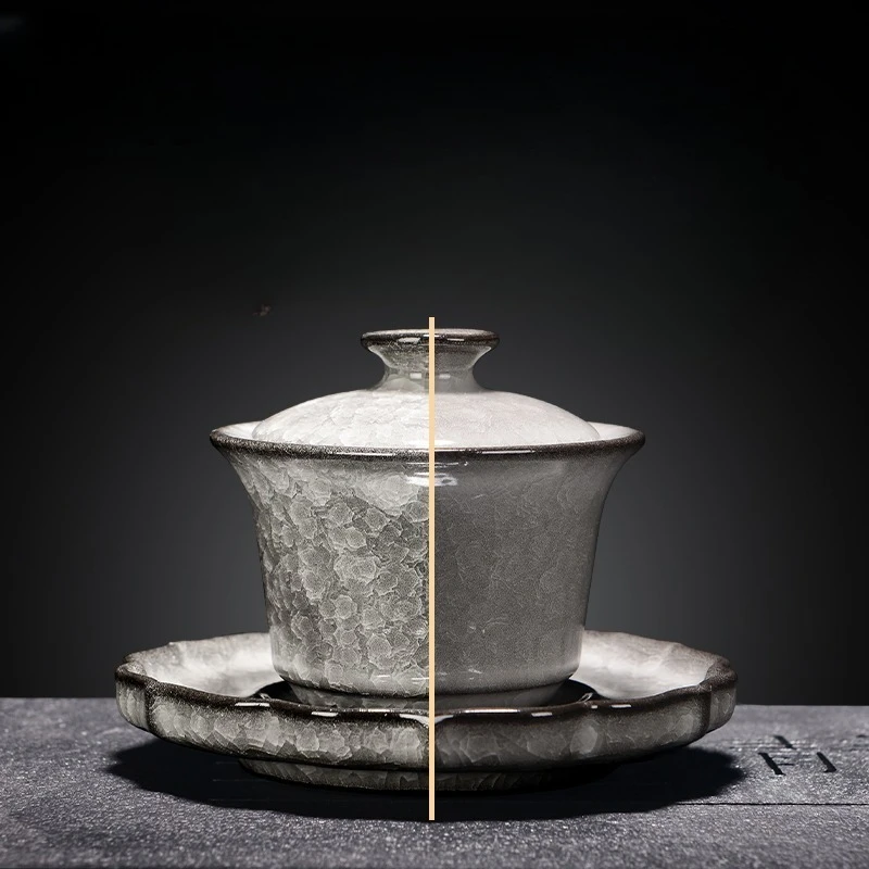 Sancai Gaiwan Household Ice Crack Brewing Teapot