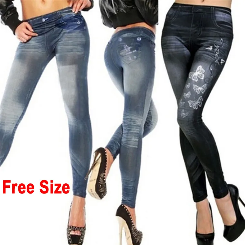 Women's Fashion New Sexy Skinny Leggings Jeans Jeggings Stretchy Pants Denim