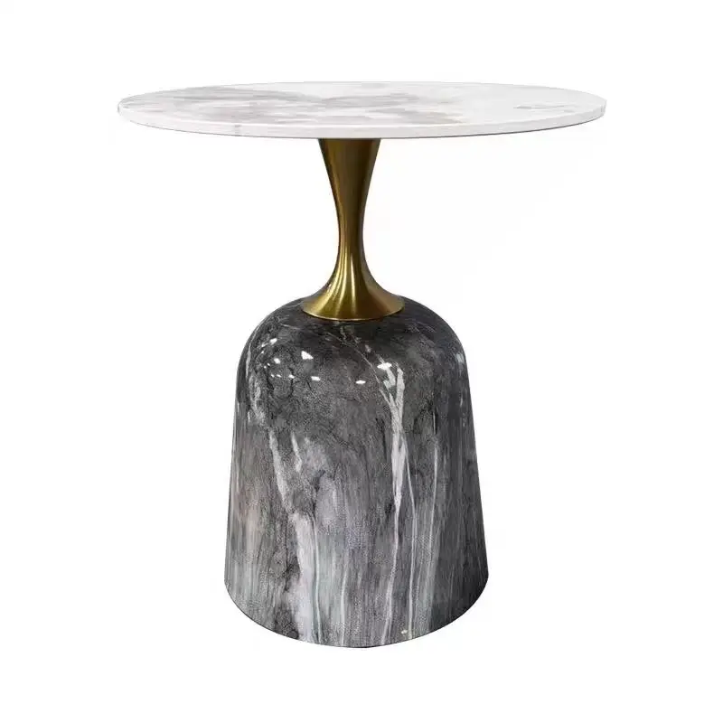 high-end marble stripe advanced modern light wind balcony table