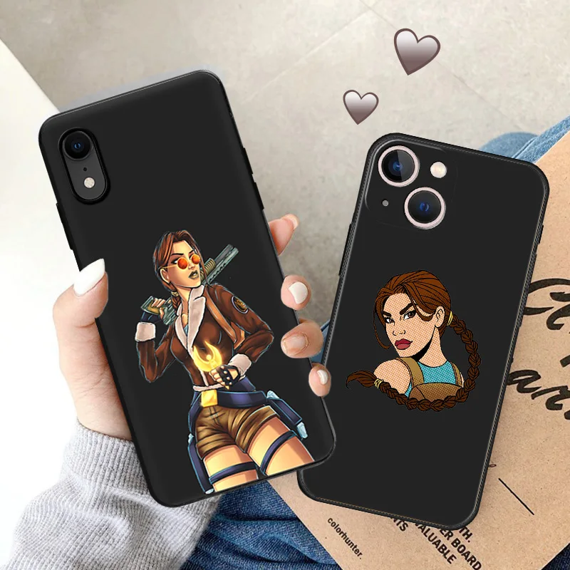 Tomb Raider Soft Silicone Phone Case For iPhone 16 Pro Max 15 14 13 12 11 XR XSMax 7 8 Plus 16Pro Matte Printing Protect Cover