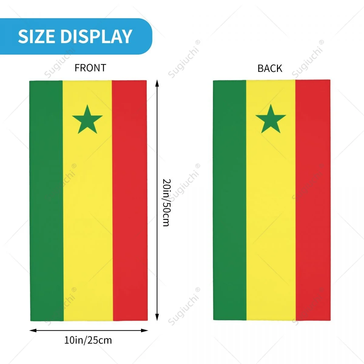Unisex Senegal Flag Neckerchief Scarf Neck Face Mask Scarves Neck Warmer Seamless Bandana Headwear Cycling Hiking view 4