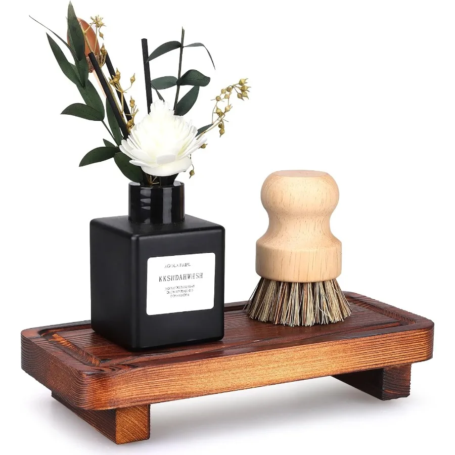 

Маленькая кухонная раковина, поднос для мыла для стойки, держатель для дозатора мыла, деревянная подставка для ванной комнаты, декор стойки, фермерский дом