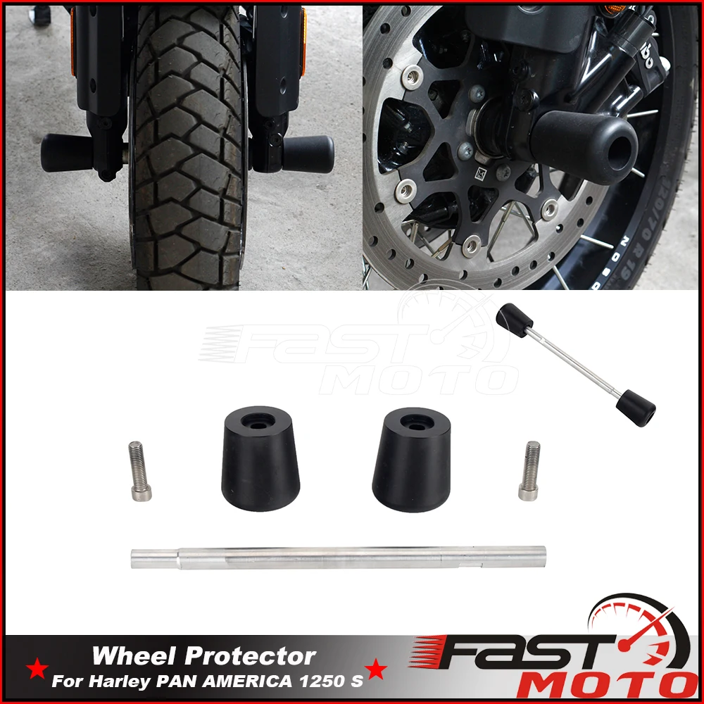 

For Harley PAN AMERICA 1250 S RA1250 S ADV 2021-2024 Motorcycle Front Fork Axle Slider Crash Protector CNC Wheel Protection