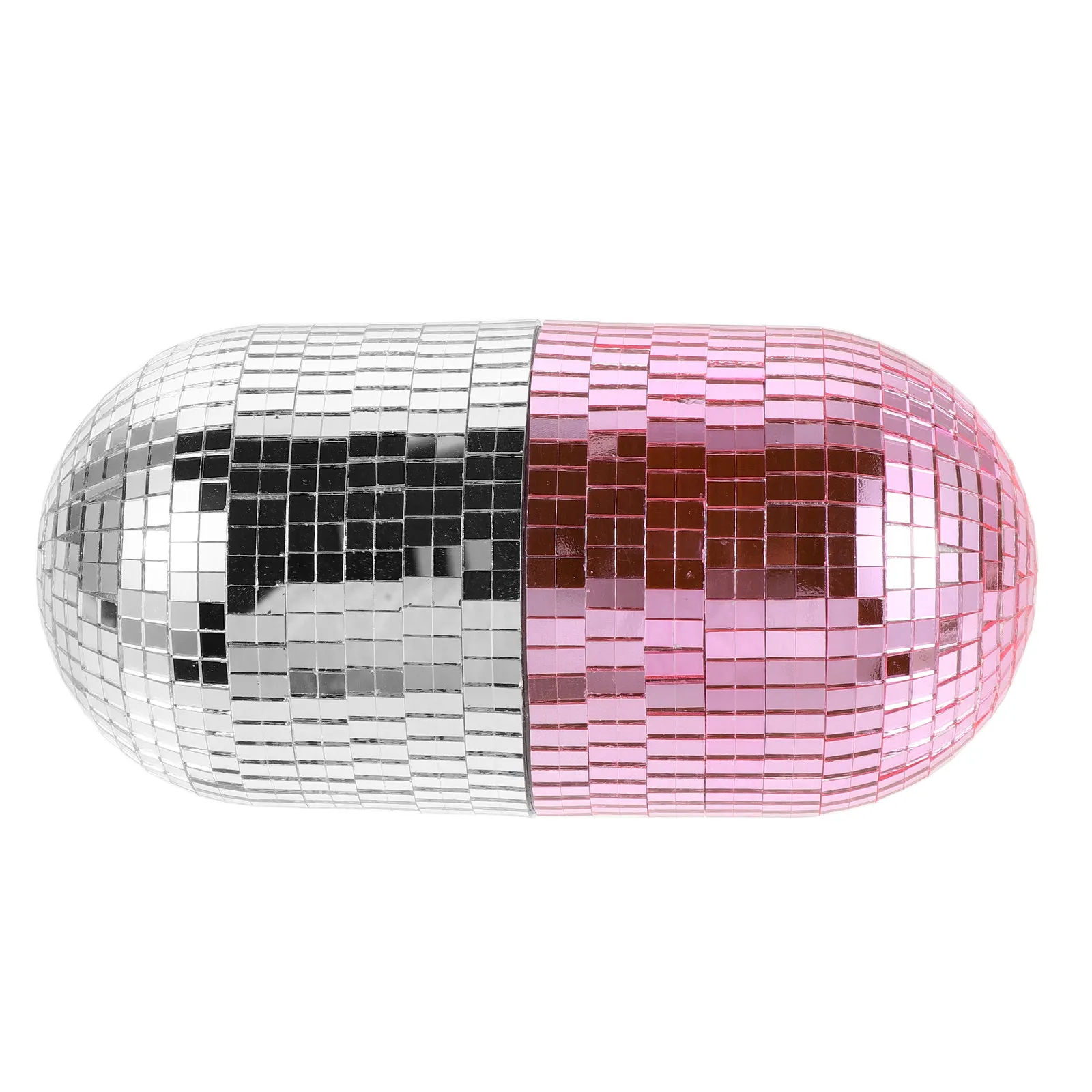 Mirrored Glass Capsule Organizer Decorative Vanity Brush Holder Storage Container Makeup Brush Holder Box Bathroom