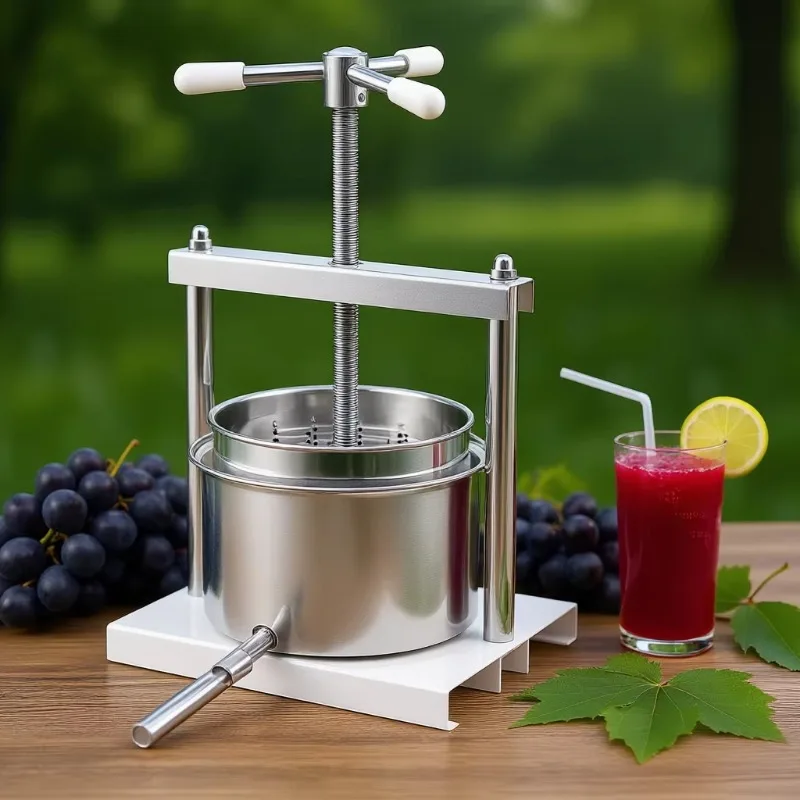 Stainless steel manual fruit wine press juice juicer