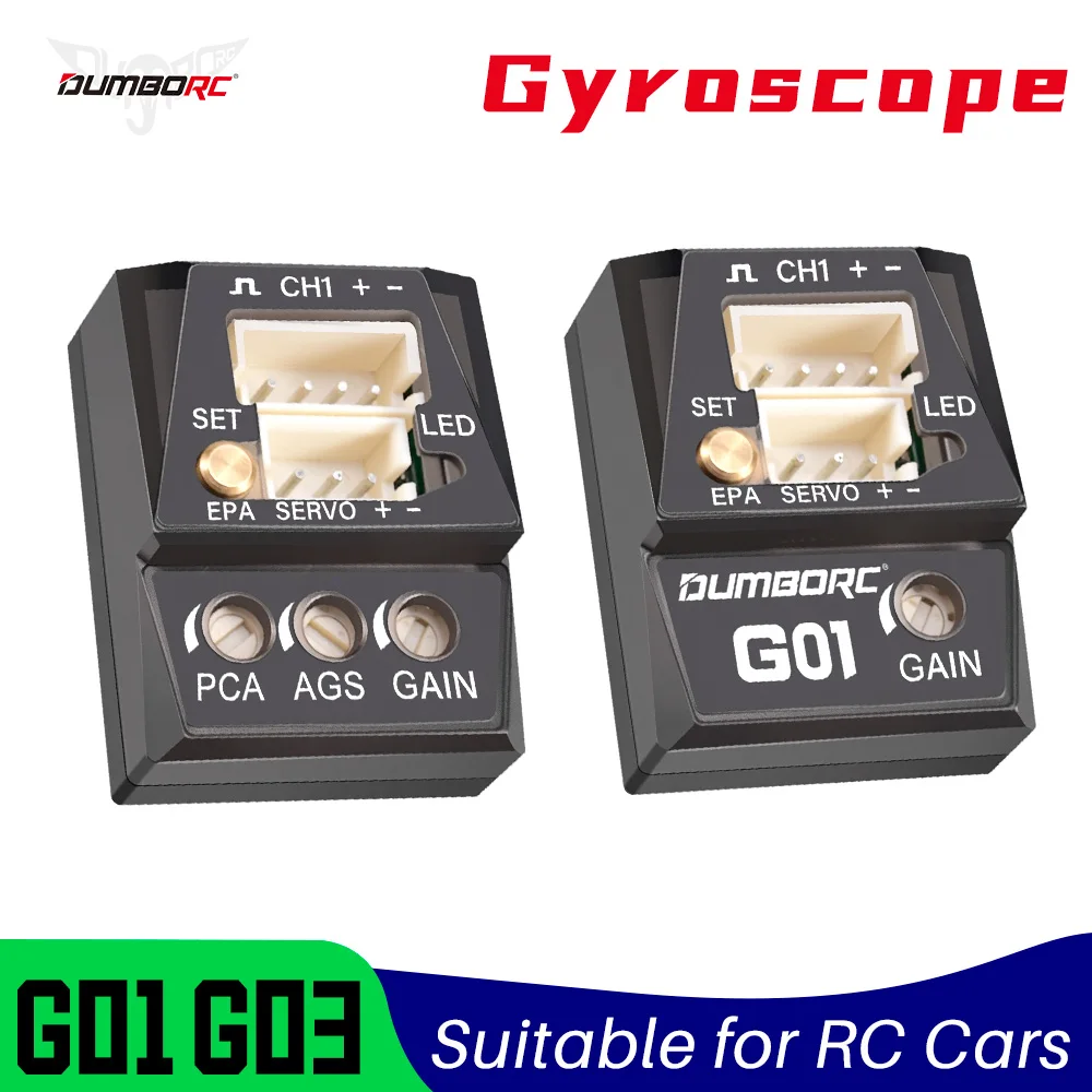 DUMBORC G03 G01 Mini RC Gyroscope Ultra-light High Precision Drift Stabilizer Steering Corrector Gyro For RC Drift Racing Cars