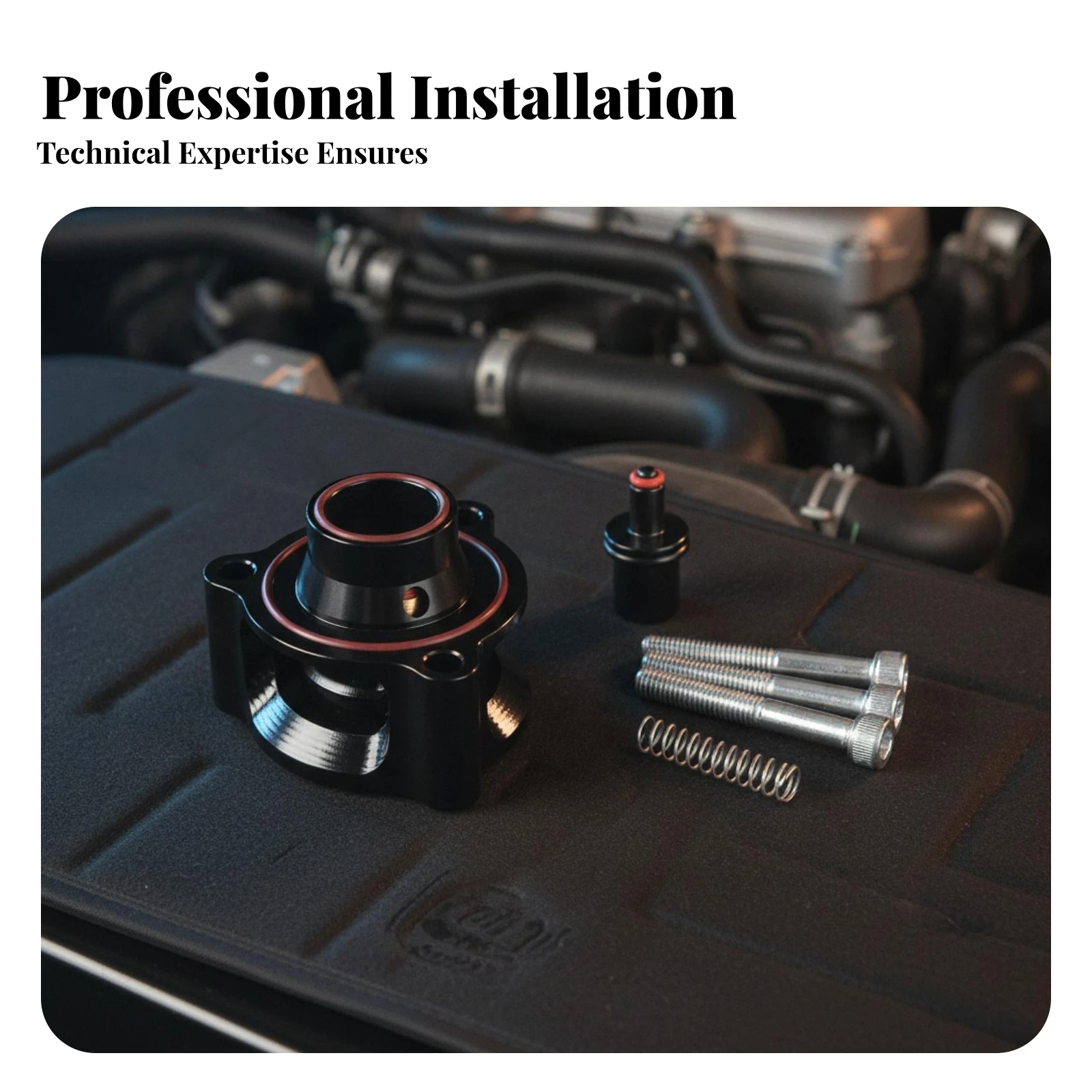 Turbo Blow-off Valve Base Anodized Finish Red Sealing Rings Blow-off Valve Housing Auto Part Machined