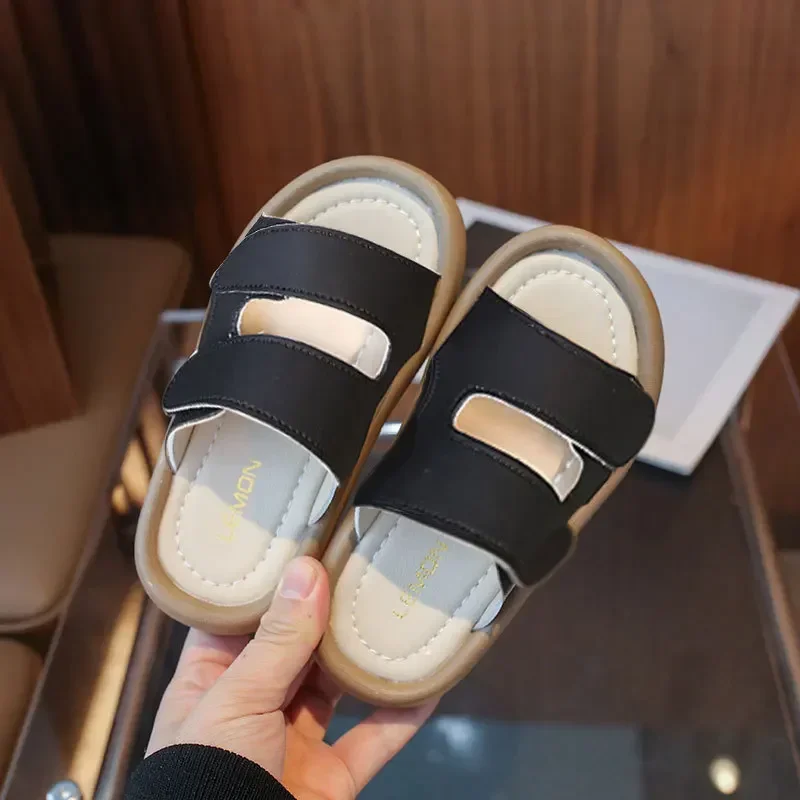 

Summer Casual Boy Girl Open-toe Kids Sandals New Medium Big Children's Soft-soled Slippers Flats Size 26-35