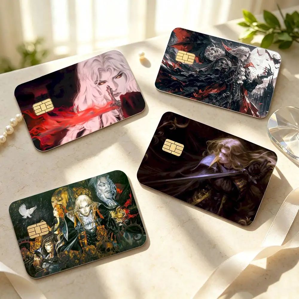 Game Castlevania Symphony of the night  HD Credit Card Stickers Game Card Decal Small Chip Waterproof Sticker Gift Decor