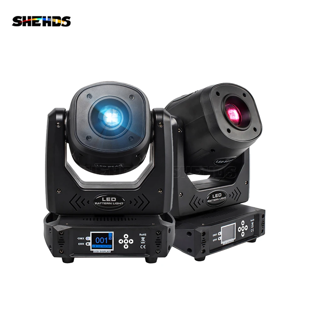 

SHEHDS 2PCS 100W LED Moving Head Hexagonal Prism Spot Light DJ Spotlight Nightclub Light For Disco Party Wedding Rotating Gobo