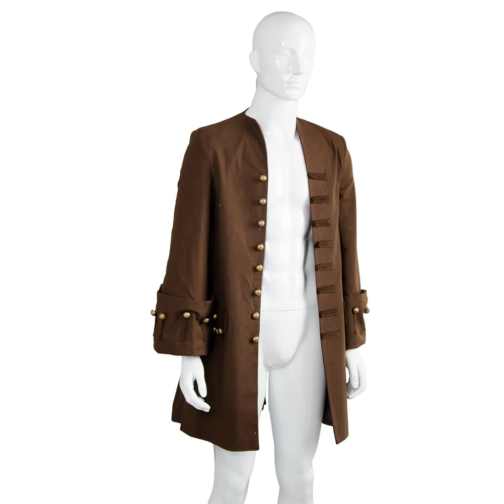 Costume de Pirate Jack Cosplay pour hommes adultes, manteau, cape, chapeau, Halloween, carnaval, noël