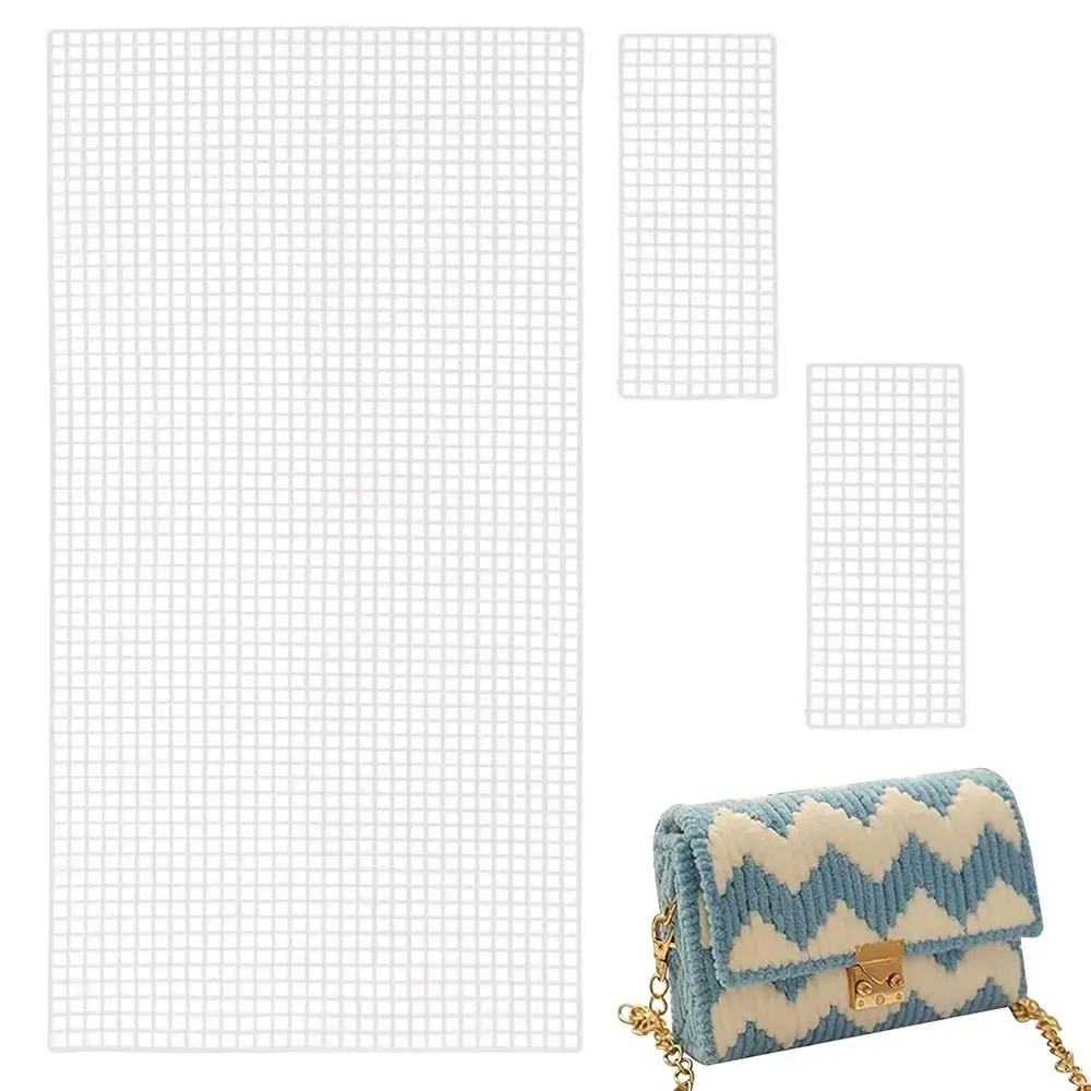 Handbag Accessories Plastic Bag Mesh Grid White Blank Bag Sheets Net Cover Crochet Projects