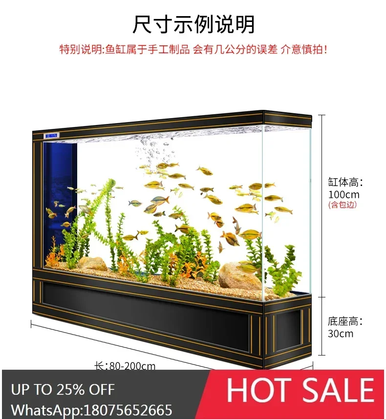 

b18screen partition fish tank, large entrance side filter in living room, no water change