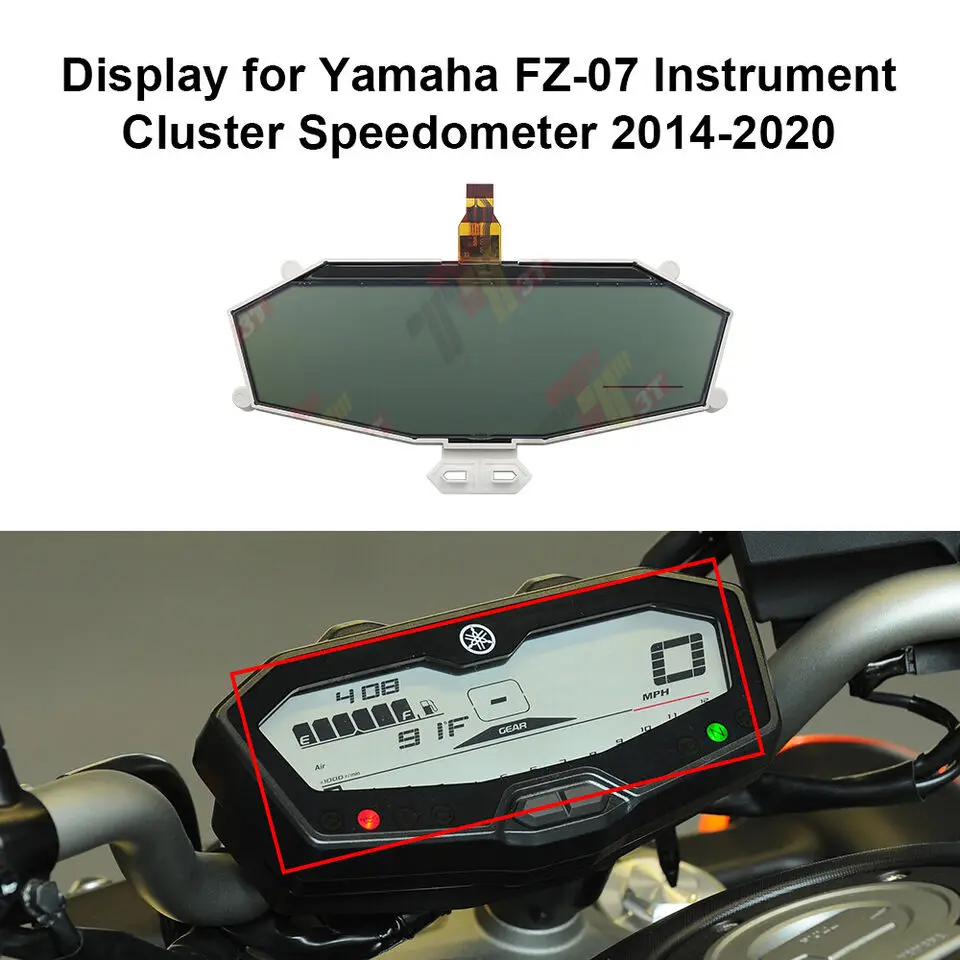 Display for Yamaha MT-07 FZ-07 and Tracer 700 Instrument Cluster Speedometer