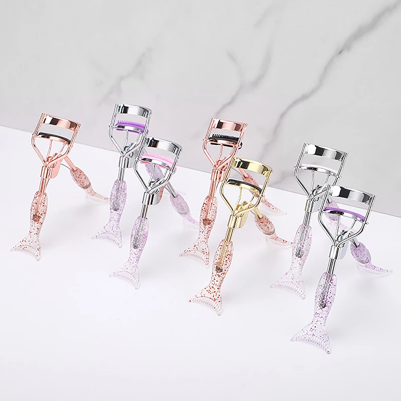 Wimpern zange mit Kamm Meerjungfrau Schwanz Griff Make-up Wimpern Curling Clip kosmetische Wimpern Schönheit Make-up Werkzeug Zubehör Geschenk