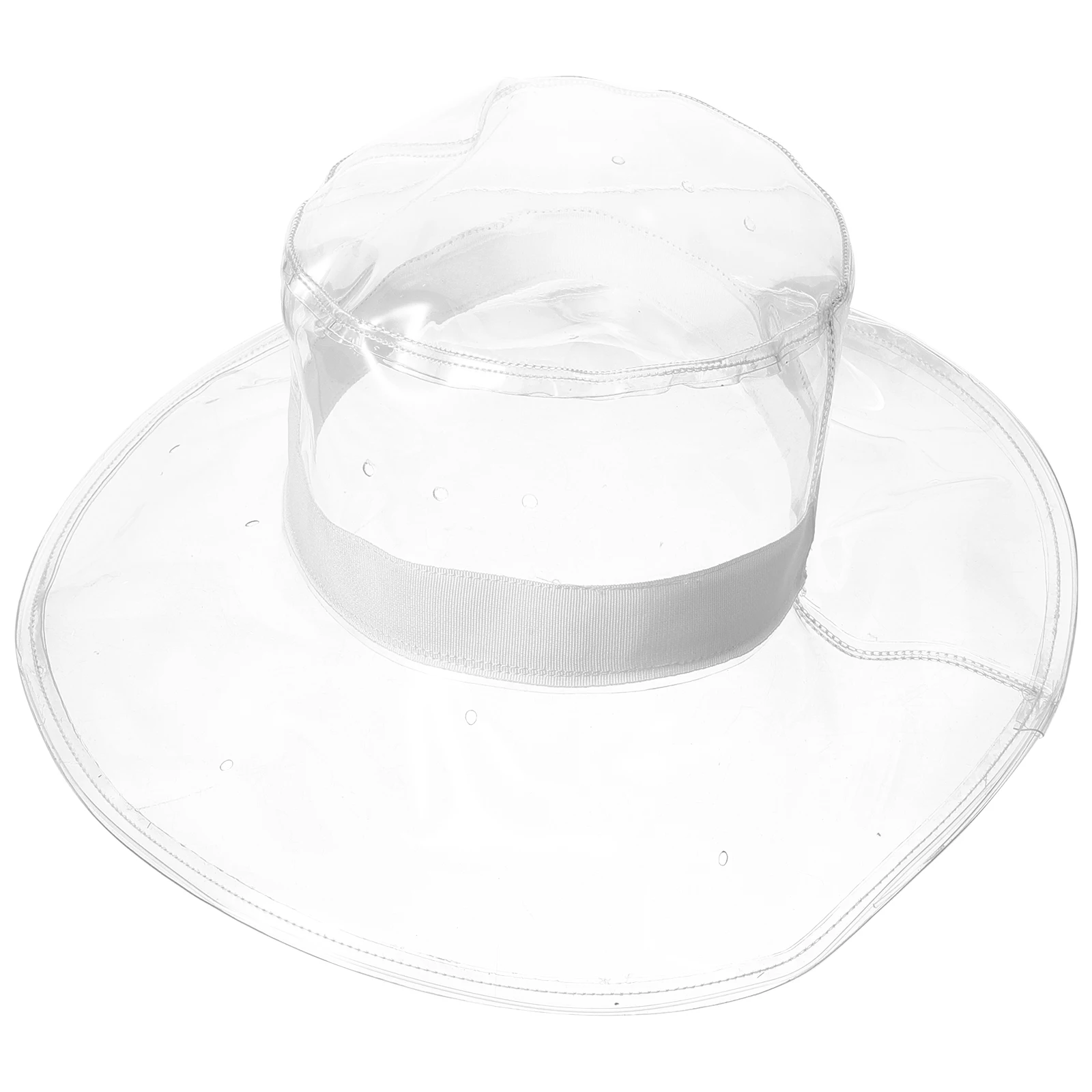 

Transparent PVC Women Bucket Hat Fashionable Wedding Lightweight Storage Breathing Design Outdoor Fisherman Cap