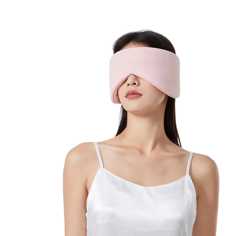 Full Surround Sleep Eye Mask Blindfold Portable Double-sided Eye Cover Patch Adjustable Blackout Sleeping Mask Women Men