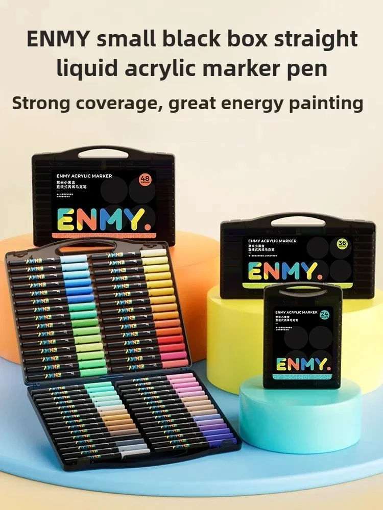 ENMY 1/10/80 Colors Acrylic Paint Markers Pen Soft Tip Direct Liquid Graffiti Painting QuickDry Art School Supplies Stationery