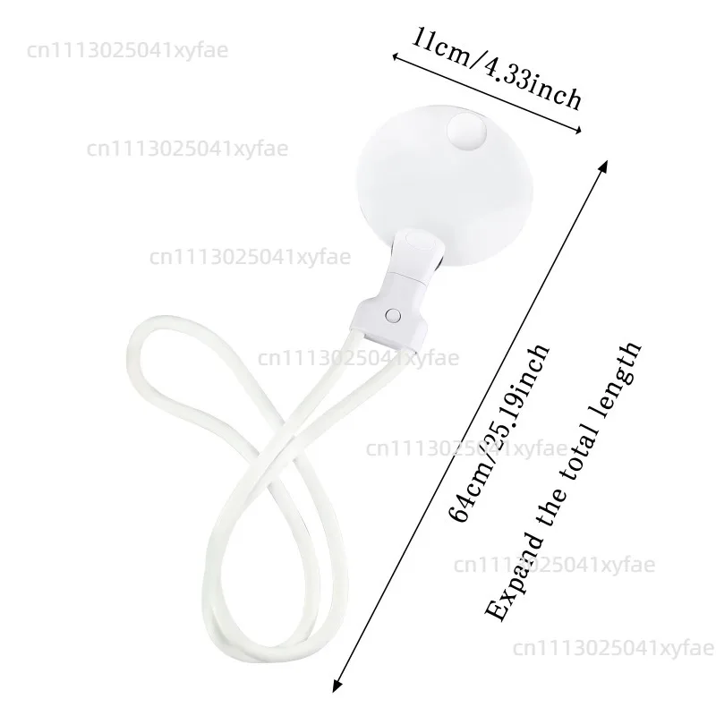 10X Hands Free White Black Magnifying Glass for Neck Wear Magnifier for Reading Sewing Inspection Repair Helping Hands Loupe