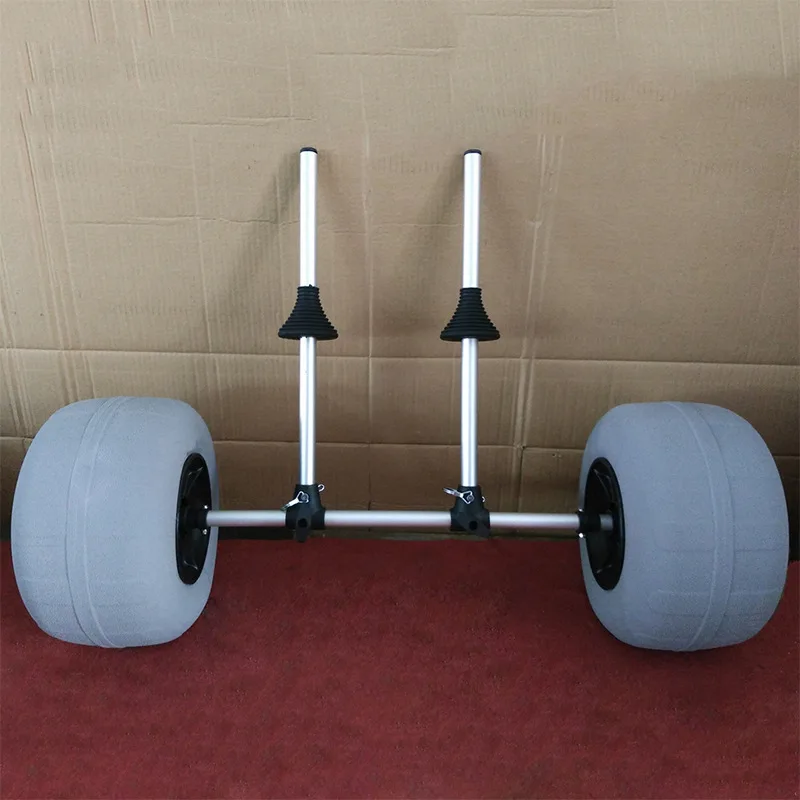 Adjustable Wide Kayak Trolley Wheel Trailer Big Wheel Beach Boat Trailer for Drifting In-line Platform Outdoor Activity