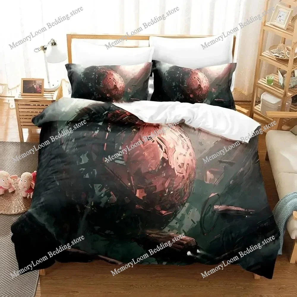 3D Print Colorful Sci Fi Structure Bedding Set Boys Girls Twin-Queen-King Size Duvet Cover Pillowcase Bed Kids Adult Soft Cozy