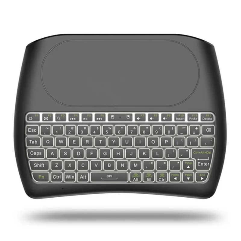 Color Backlit Mini Full Keyboard 2.4G Wireless with Touch Mouse Computer Android Player Smart TV Remote Controller Touch Version