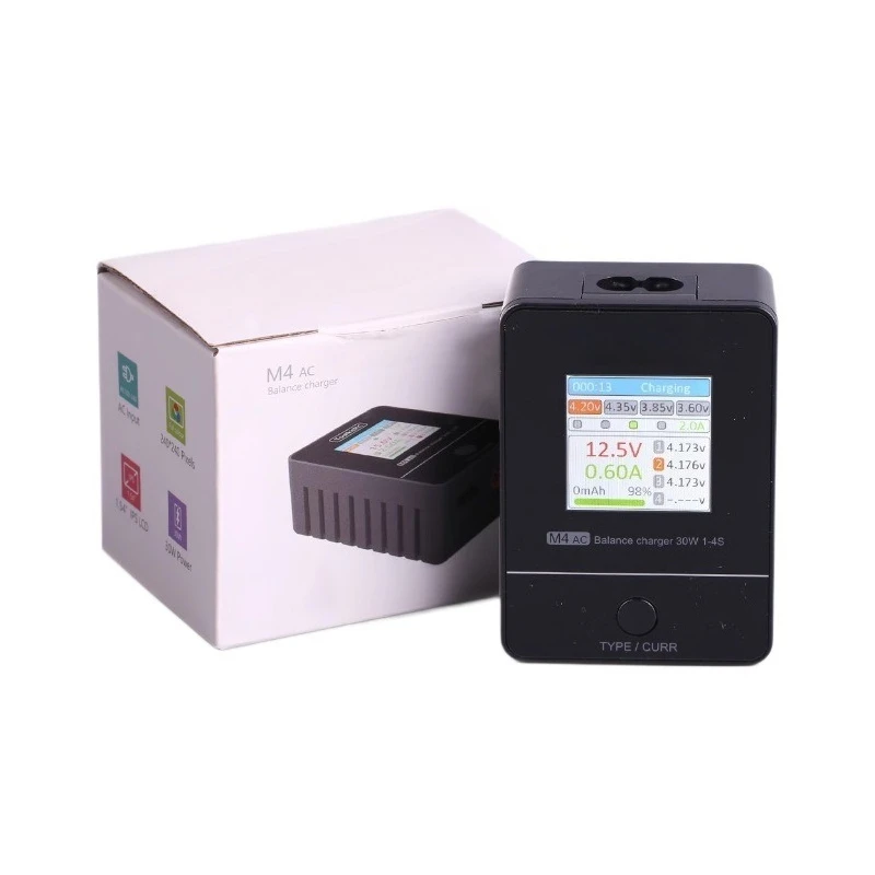 

M4AC lithium battery balance charger LIPO model aircraft 30W 2.5A crossing machine charging 1-4S