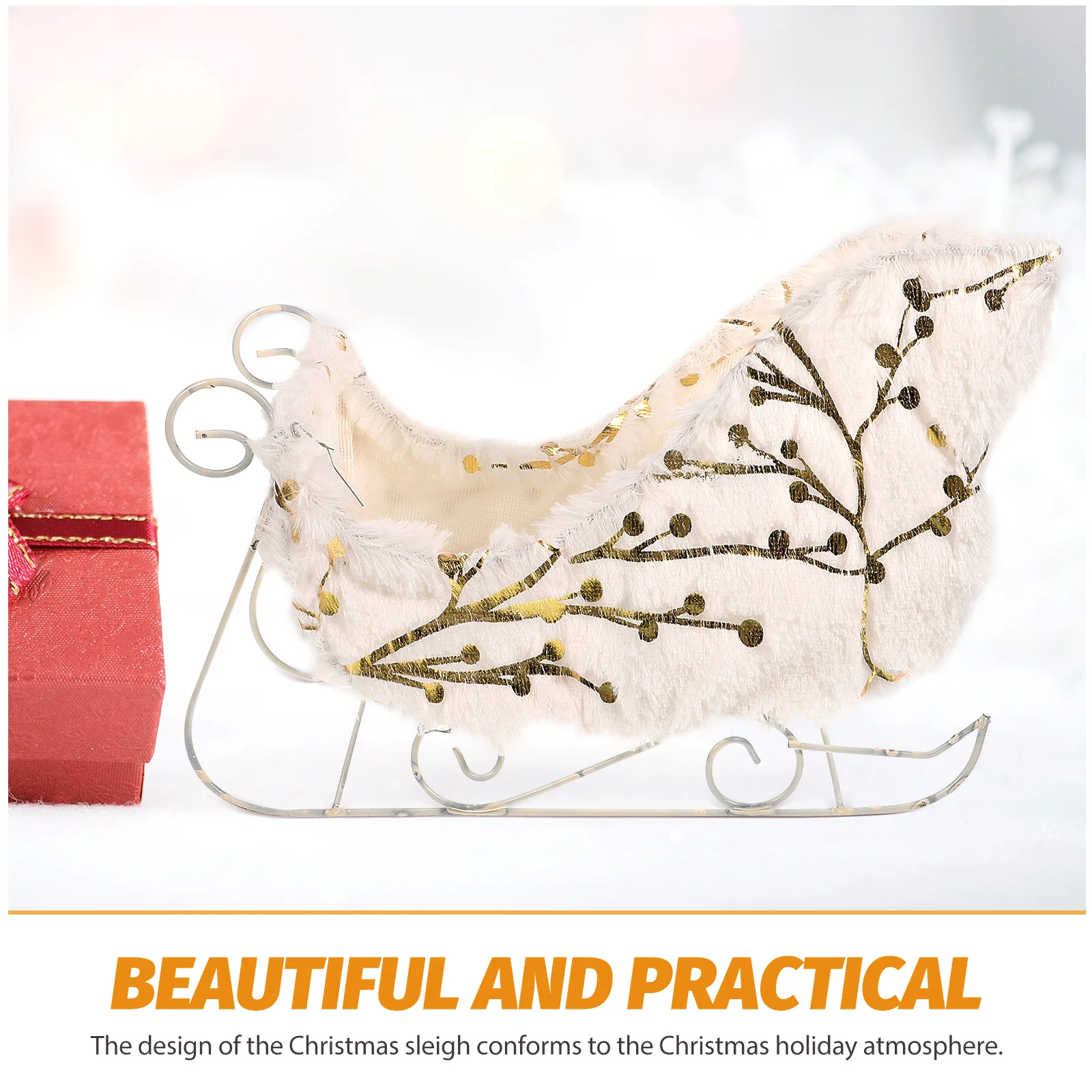 

Christmas Decorations Desktop Sleigh Decorative Delicate Adornment Sled Sleighs Sleds for Holiday