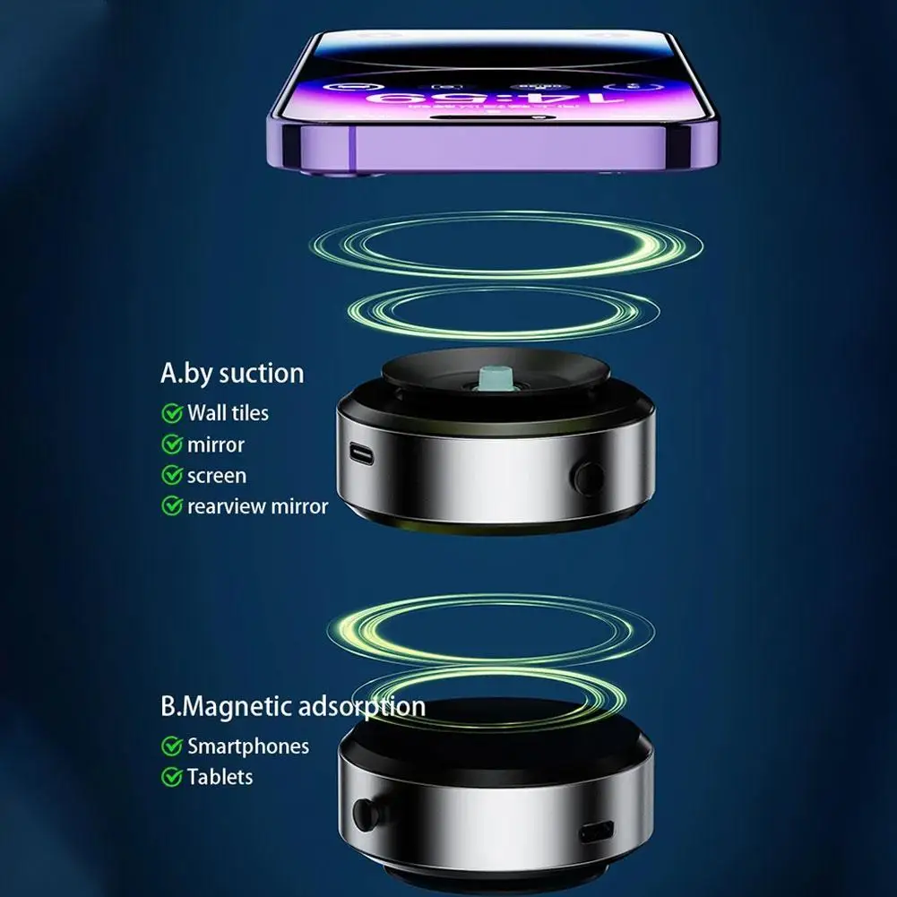 Supporto per telefono cellulare con supporto per auto intelligente tecnologia magnetica nera staffa di adsorbimento universale stabile ad